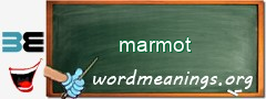 WordMeaning blackboard for marmot